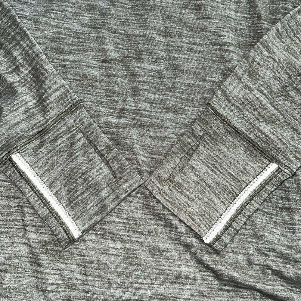 Lululemon Beat The Heat Long Sleeve Athletic Yoga Top Green Tie Back - Picture 7 of 9